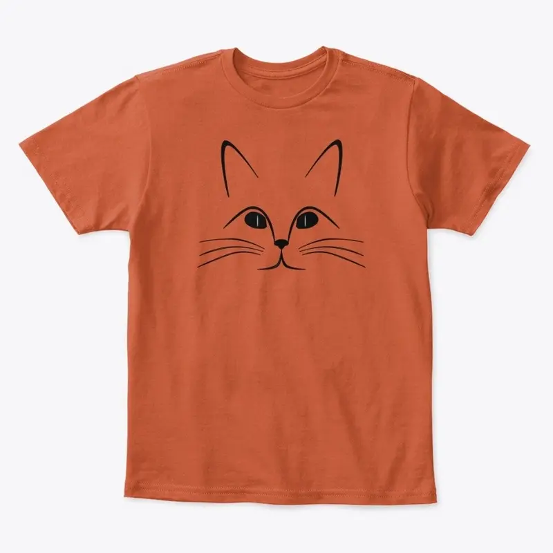 T-shirt face cat